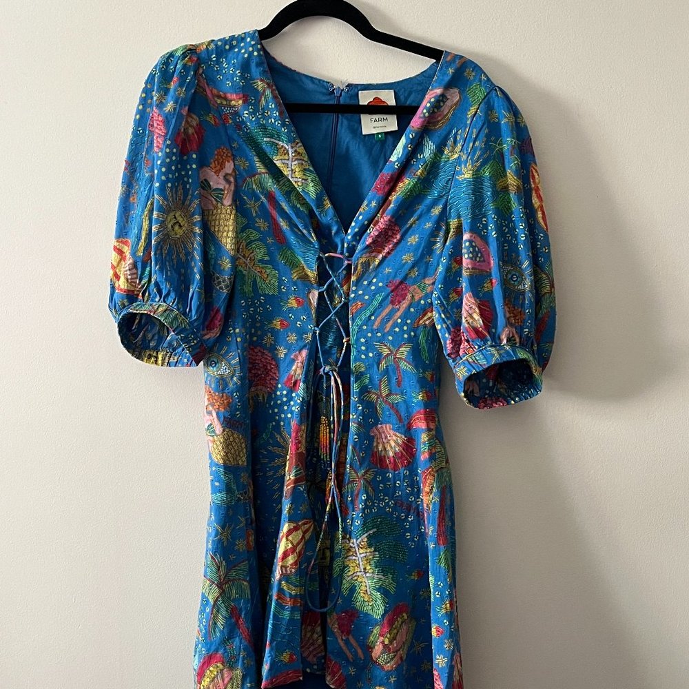 Blue with ocean details from Farm Rio size S